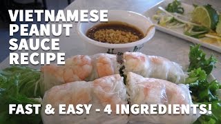 How to make Vietnamese Peanut Sauce for Spring Rolls – Goi Cuon Bo Bia Hoisin Dipping Sauce Recipe [upl. by Ahtanoj503]