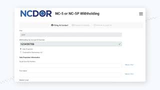 How to File amp Pay using the NC5 or NC5P Withholding Application [upl. by Alejandro]