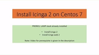 Icinga2 Part 1  How to Install icinga 2 and icingaweb 2 on CentOS 7 icingaweb2 [upl. by Elephus]