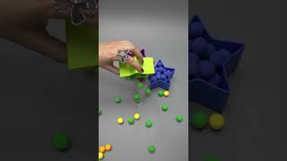 Star Cups with Colored Balls Oddly Satisfying Reverse Video dominogirl oddlysatisfying balls [upl. by Ainoval]