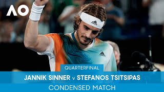 Jannik Sinner v Stefanos Tsitsipas Condensed Match QF  Australian Open 2022 [upl. by Yra211]