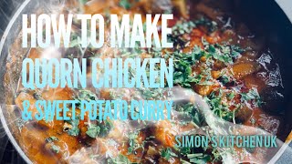 How to Cook Quorn Chicken Sweet Potato Curry  Vegetarian  Cooking Tutorial  Simon’s Kitchen UK [upl. by Enrobialc]