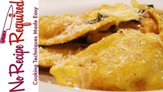 Mushroom Ravioli with Brown Butter Sauce  Pasta Recipes by NoRecipeRequired [upl. by Bogusz498]