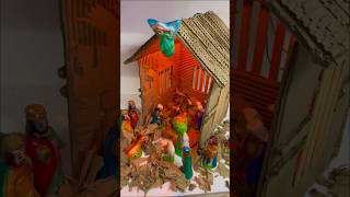 How to make Christmas Crib at home using cardboard  Pulkoodu Making shorts [upl. by Kingdon189]