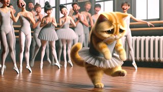 Sad Cat Bullied Cat who loves to dance becomes a Star 😿😻cat cute ai dont give up [upl. by Aronal]