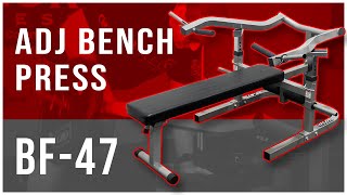 BF47 Adjustable Bench Press with Converging Arms  Valor Fitness [upl. by Yacov]