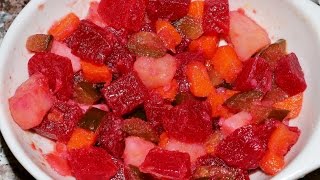 BEET VINAIGRETTE SALAD with Potato Carrot amp Pickled Cucumber [upl. by Hpesoy]