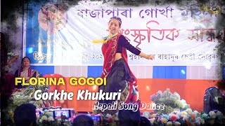 Gorkhe Khukuri Nepali Song Cover Dance By Florina Gogoi  at Teej festival Rajapara [upl. by Ahab]