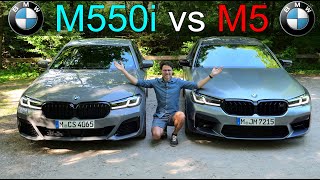 BMW M5 vs BMW M550i comparison  the V8 performance duel [upl. by Gwyneth]