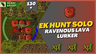 TIBIA EK HUNT SOLO 82 RAVENOUS LAVA LURKER GNOME DEEP HUB [upl. by Surazal959]