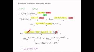 hMethode Sekantensteigung Grenzwert berechnen [upl. by Naillil]