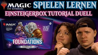 Grundstein Einsteigerbox Tutorial Match  Magic the Gathering spielen lernen  foundations  Trader [upl. by Yspyg]