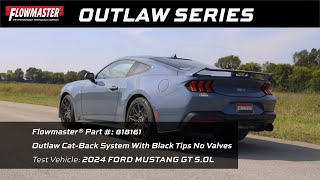 Outlaw CatBack Exhaust System For 2024 Ford Mustang GT 50Liter 818161 [upl. by Bremble]