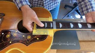 Gluing neck onto the body for neck reset on Gibson J200  alternative view [upl. by Yonita]