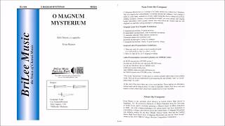 O Magnum Mysterium BL1002 by Evan Ramos [upl. by Patric]