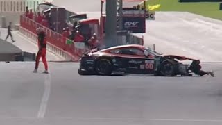 🔴 Claudio Schiavoni and Rahel Frey Crash and 4H Mugello Red flaged [upl. by Aytida267]