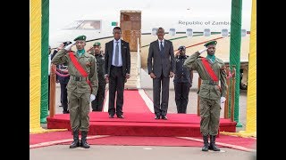 ZAMBIA PRESIDENT ARRIVES IN RWANDA FOR 2 DAY VISIT [upl. by Dunton]