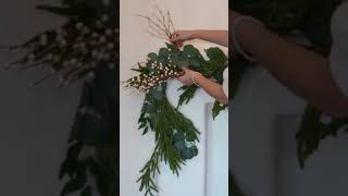 HOW TO STYLE MANTEL WITH GARLAND  LAYERING HACK [upl. by Livia]