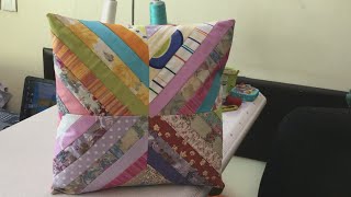 وسادة او مخدة بالباتشورك للتزيين  Coussin décoratif en patchwork [upl. by Basile]