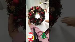 How to improve Christmas wreath shorts Christmas holiday how to mood handmade [upl. by Ayotel558]