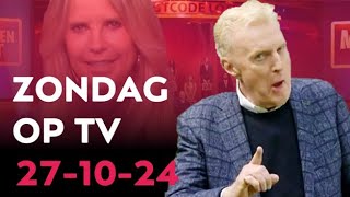 Wat is er vanavond zondag 27 oktober 2024 op tv [upl. by Lathe]