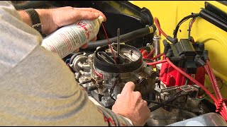 How to clean a gasoline carburetor upper engine air intake using Sea Foam Spray [upl. by Lerak]