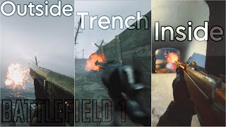 Battlefield 1 Gunshot Sounds  Outside vs Trench vs Inside [upl. by Bryce]