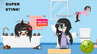 Little Ayano refuses to take a bathpees and poops on the floorpoops in the tubgrounded [upl. by Douglass]