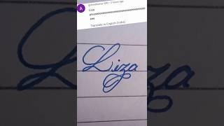 Liza name write in cursive writing cursivewrittingshorts [upl. by Sheply]