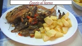 Conejo al horno  Receta de Cocina en Familia [upl. by Crelin]