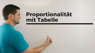 Proportionalität mit Tabelle Zuordnungen Beispiel  Mathe by Daniel Jung [upl. by Airla117]