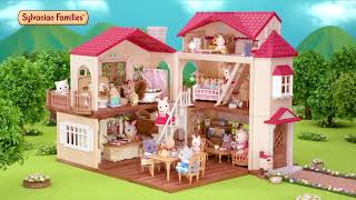 Red Roof Country Home  Secret Attic Playroom PV  Sylvanian Families [upl. by Lemmor]