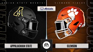 CF25 Simulated Season  Week 2  Appalachian State  Clemson [upl. by Mitchell625]