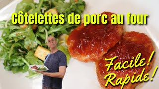 Côtelettes de porc au four Une recette simple et délicieuse vos enfants vont adorés [upl. by Sirrom]