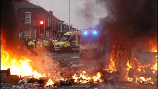 Live UK Protest Riot Liverpool Bristol Hull Leeds protest blackpool police leeds [upl. by Katzen]