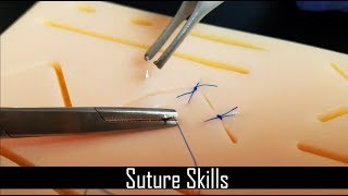 Practicing My Suture Skills Simple Interrupted Suture [upl. by Xever]