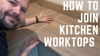 How to join a worktop with a masons mitre [upl. by Eliezer]