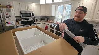 Farmhouse Sink Review  Deer Valley DV1K0068  Unboxing and Review [upl. by Bergeron]