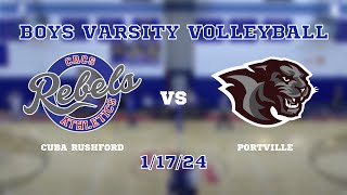 CubaRushford vs Portville Boys Varsity Volleyball 11724 [upl. by Ert]