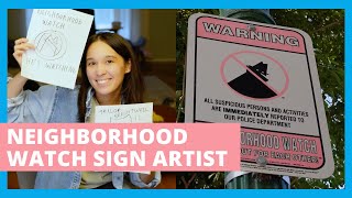 The Artist Behind The Neighborhood Watch Sign [upl. by Ecnerret378]