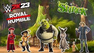 W2K23 SHREK Royal Rumble Get Out Of My Swamp [upl. by Wilburn]