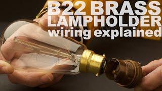 How to wire a 220240V Bayonet B22 lamp holder [upl. by Mighell481]