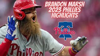 BRANDON MARSH 2023 PHILLIES HIGHLIGHTS BRANDONMARSH MLB PHILLIES [upl. by Oigimer]