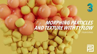 Morphing particles and texture  3dsmax x Tyflow tutorial [upl. by Nyahs396]