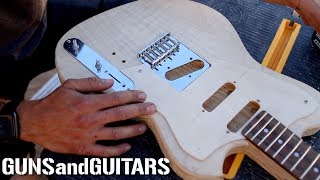 CHEAP and EASY DIY CUSTOM WOOD PICKGUARD for less than 5 [upl. by Aibara314]