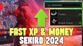 Sekiro Fast XP Farm 2024 Fastest XP Farm Late Game Money Level Up Skill Point Nor Glitch [upl. by Arlynne958]