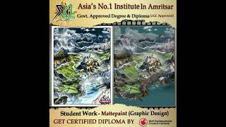 Mattepaint made by Kripa During Graphic Design Course In Amritsar [upl. by Zerelda]