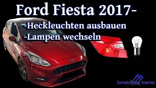 Ford Fiesta MK8 2017 RückleuchteHeckleuchte ausbauen und Lampen wechseln  Tutorial [upl. by Enaej107]