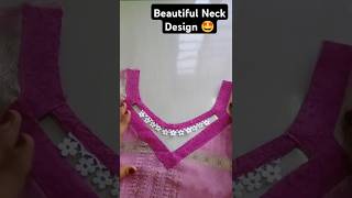 Beautiful Neck Design 🥰neckdesigndressdesignsewingtipsandtrickstrendingshortssewingfashion [upl. by Attennyl]