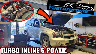 Turbo Trailblazer Atlas 4200 Fasterproms1 Dyno Tuning Plus AWD Street Pulls [upl. by Ayoras101]